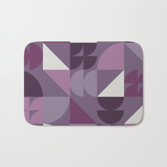 Geometrical modern classic shapes composition 25 Bath Mat