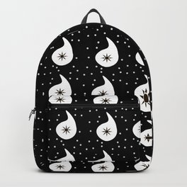 Black And White Paisley Polka Dot Pattern Backpack