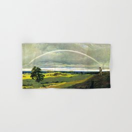 Landscape with rainbow Caspar David Friedrich Hand & Bath Towel