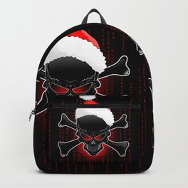 Christmas Santa Black Skull Backpack