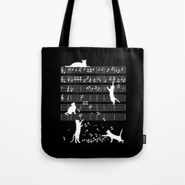 Cats Music Notes Gift Tote Bag | Sheetmusic, Kitty, Cats, Birthday, Instrument, Domesticcat, Cute, Musicalinstrument, Pet, Housetiger 