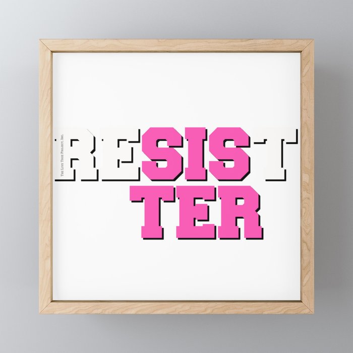 Resist Sister Framed Mini Art Print