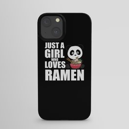 Ramen Japanese Noodle Cute Panda Eats Ramen iPhone Case