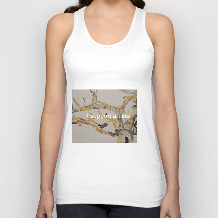 I Support Artists Notebook and Travel Mug Tank Top