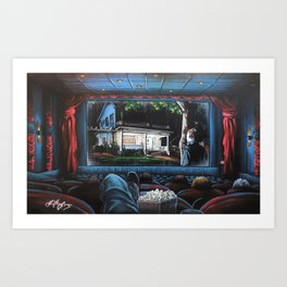 A Night At The Movies: Halloween Art Print