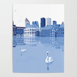 The Hague - Delft Blue Poster