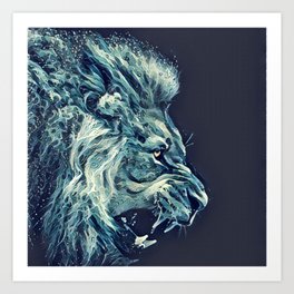 Water Lion Art Print