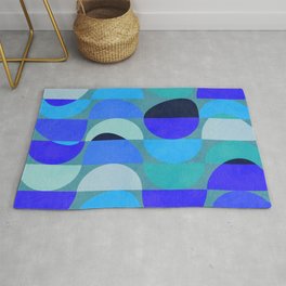 abstract retro ocean waves 1 Area & Throw Rug