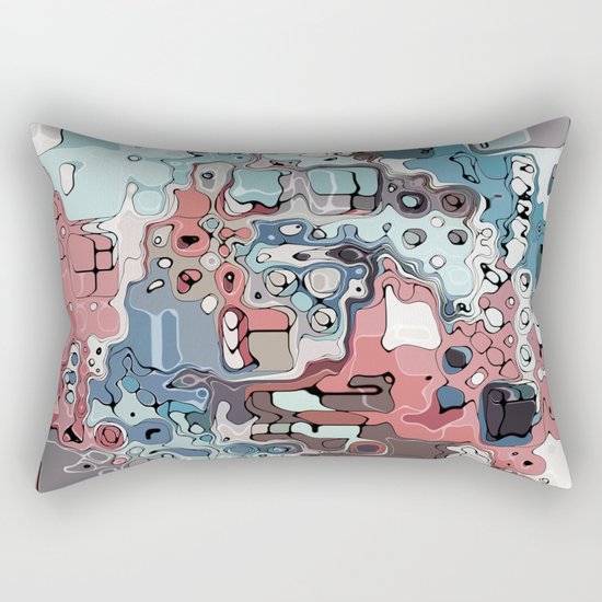 Chaotic Colorful Abstract Rectangular Pillow