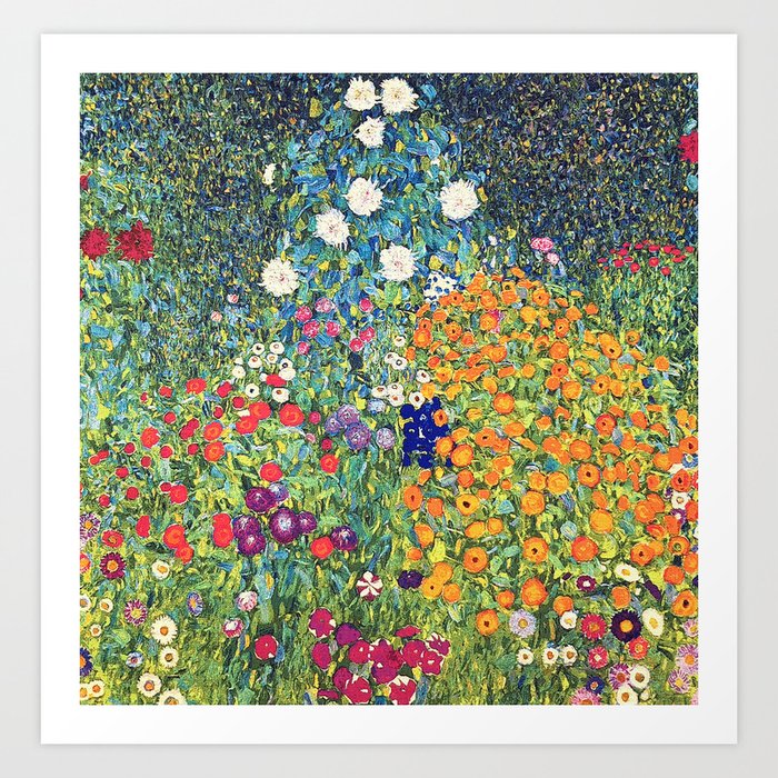 Gustav Klimt Flower Garden 2 Art Print