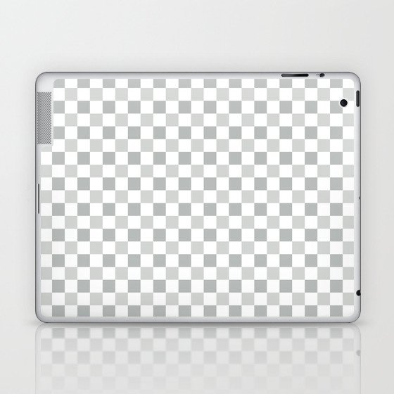 Checkerboard Squares In Warm Gray Laptop & iPad Skin