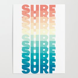 Surf Sunrise | Summer Surf Design Poster