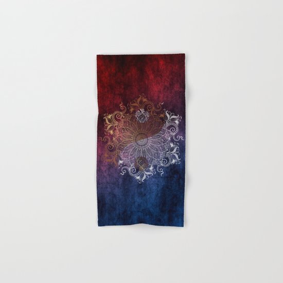 Mandala - Fire & Ice, yang version Hand & Bath Towel