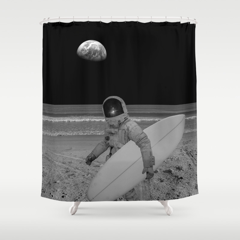 Moon Surfer Shower Curtain By Nayers Society6