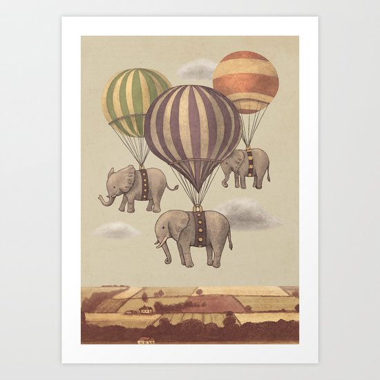 Flight of the Elephants Art Print