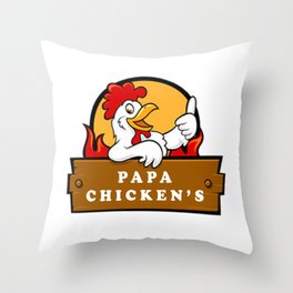 Papa Chicken's Throw Pillow