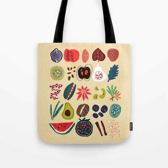 Fruit and Spice Rack Tote Bag
