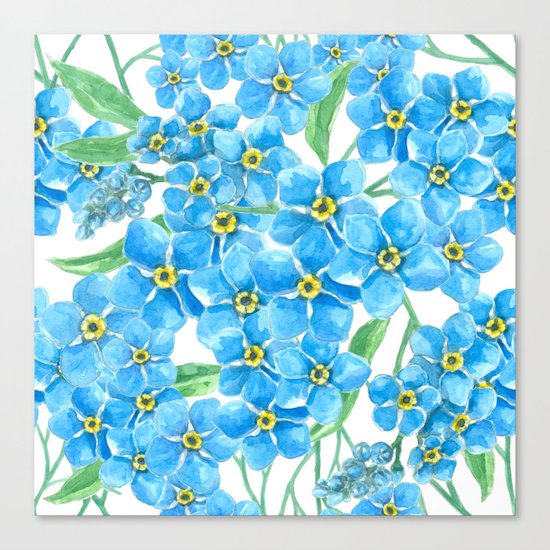 Forget me not seamless pattern Canvas Print