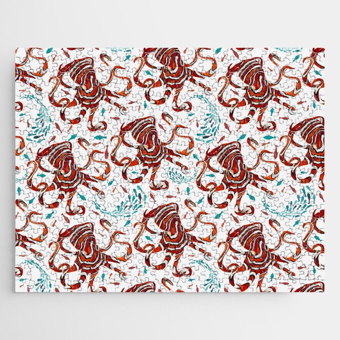 Orange Octopus Jigsaw Puzzle