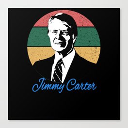 Distressed Vintage Sunset 39th U.S President Jimmy Carter Canvas Print