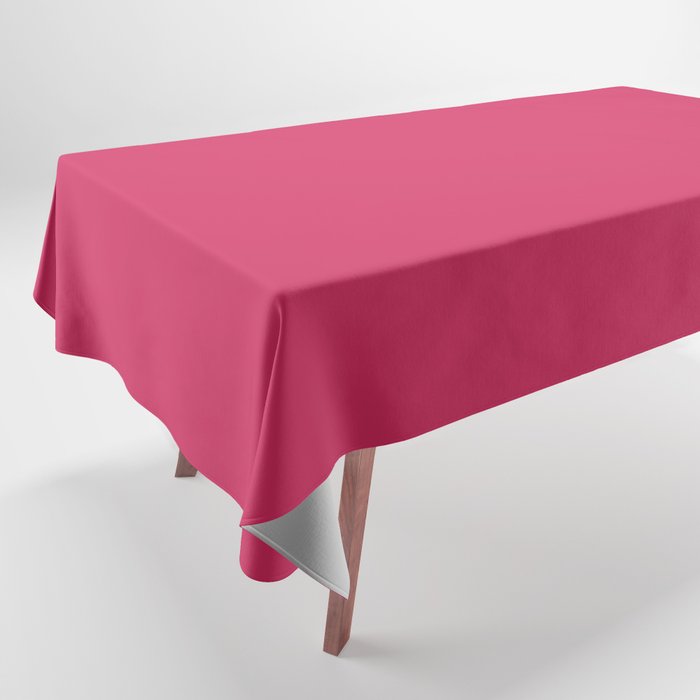 Sparkling Cosmo rose red solid color modern abstract pattern  Tablecloth