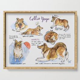 Collie Yoga Serving Tray