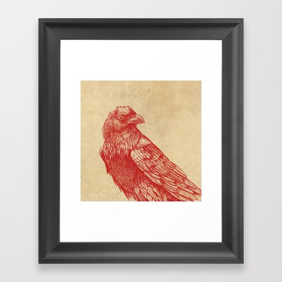 Red Raven Framed Art Print