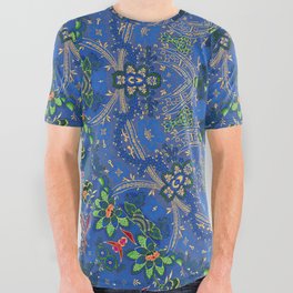 Antique Moroccan Midnight Flowers All Over Graphic Tee