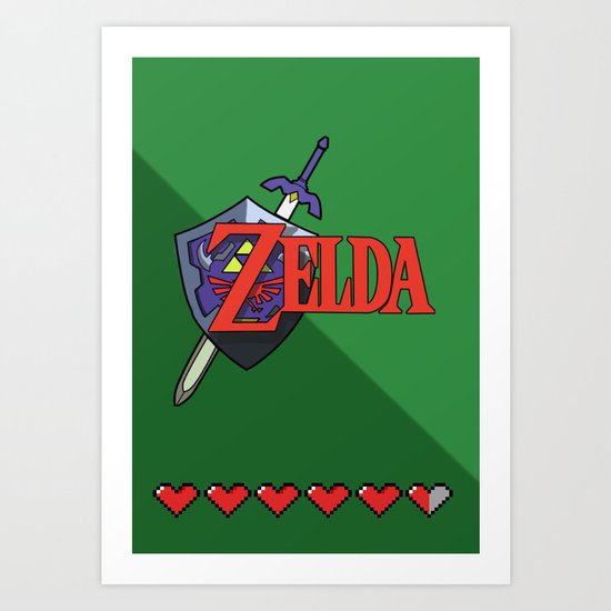 Cartoon style zelda Art Print