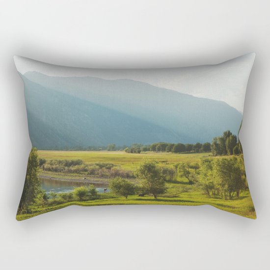 Wading Deer Rectangular Pillow