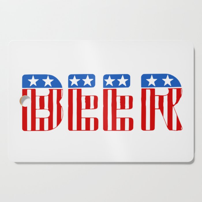 Usa Beer Text Stars And Stripes beer Cutting Board