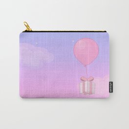 Starry Sunset Carry-All Pouch | Digital, Skyscape, Pastel, Moon, Ombre, Kawaii, 8Bit, Aesthetic, Pastelaesthetic, Pixelsky 