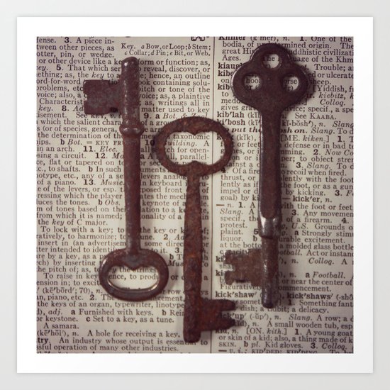 Vintage Rusty Keys Art Print