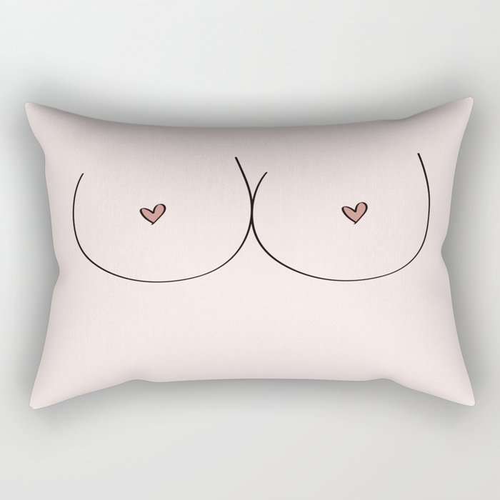 Boobs - Pale Rectangular Pillow