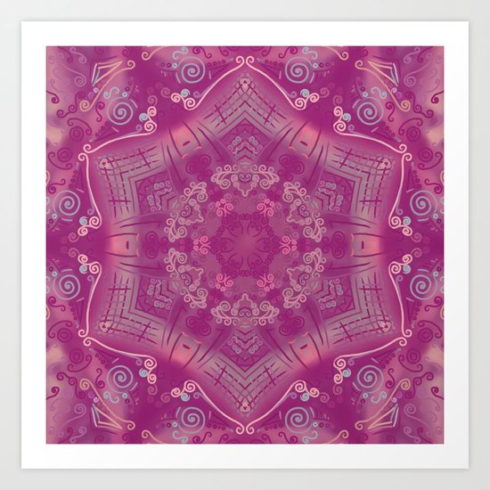 Cherry Mandala Art Print