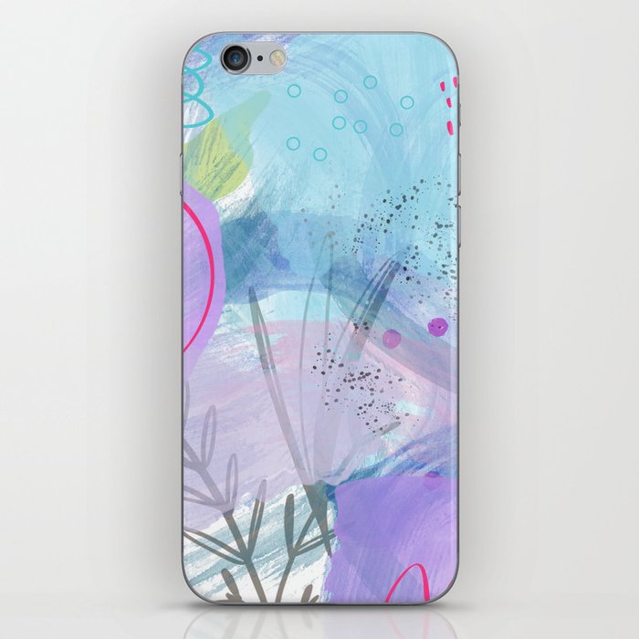 Contemporary botanical abstract watercolor painting iPhone Skin