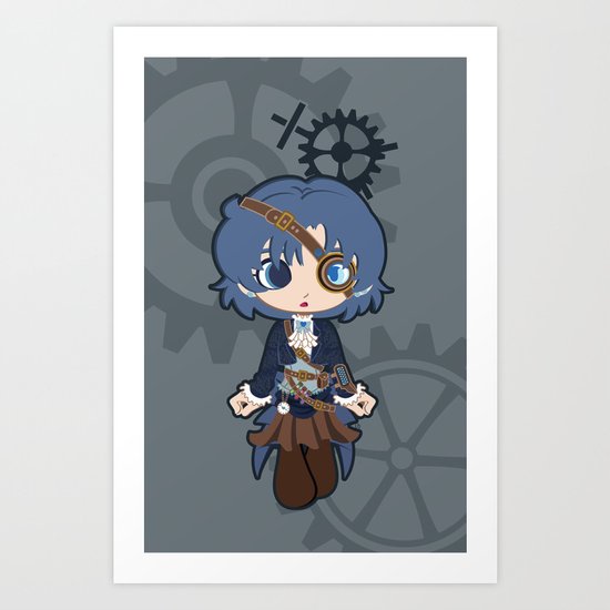 Steampunk Sailor Mercury Art Print