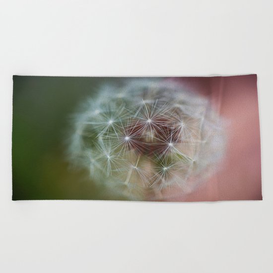 Dandelion Italian Flag Beach Towel