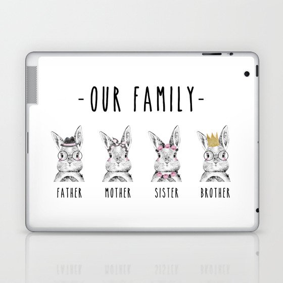 Our Family - Bunny Rabbits Laptop & iPad Skin