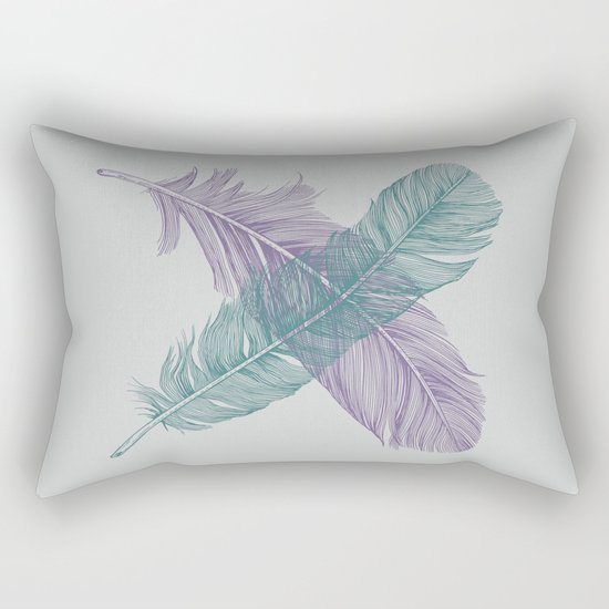 X Feathers Rectangular Pillow