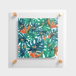 Red-Orange Tropical Flower Rainforest Floating Acrylic Print