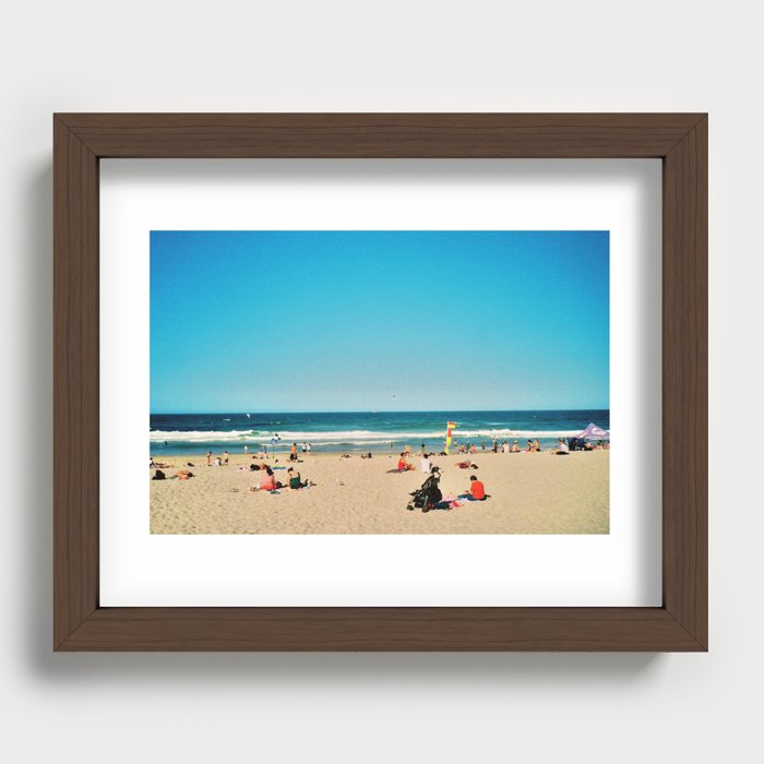 Surfers Paradise Beach Film Print Recessed Framed Print