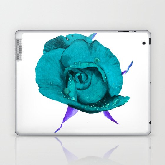 turquoise rose Laptop & iPad Skin