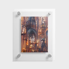 A Dark Gothic Cathedral Floating Acrylic Print