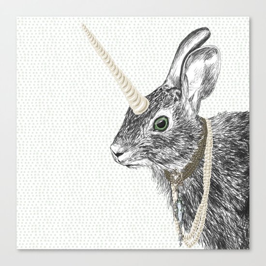 uni-hare All animals are magical Canvas Print