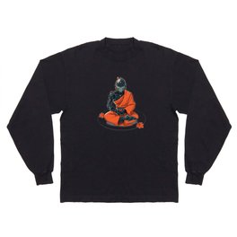Meditation Robot Monk by Tobe Fonseca Long Sleeve T-shirt