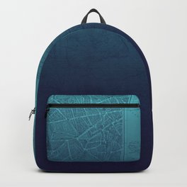 Blue Ombre Map Backpack