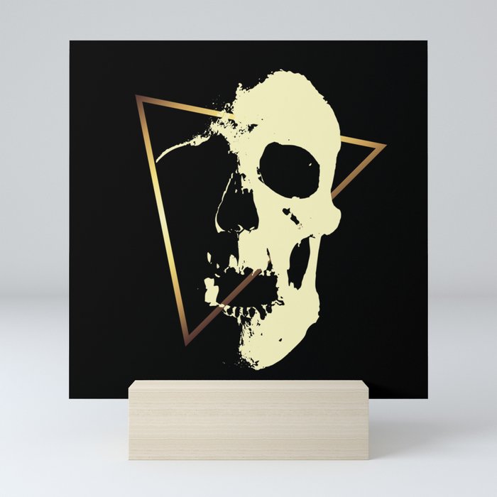 Gold Skull v2 Mini Art Print