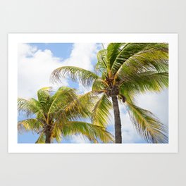 Summer Paradise Palms #4 #tropical #wall #art #society6 Art Print