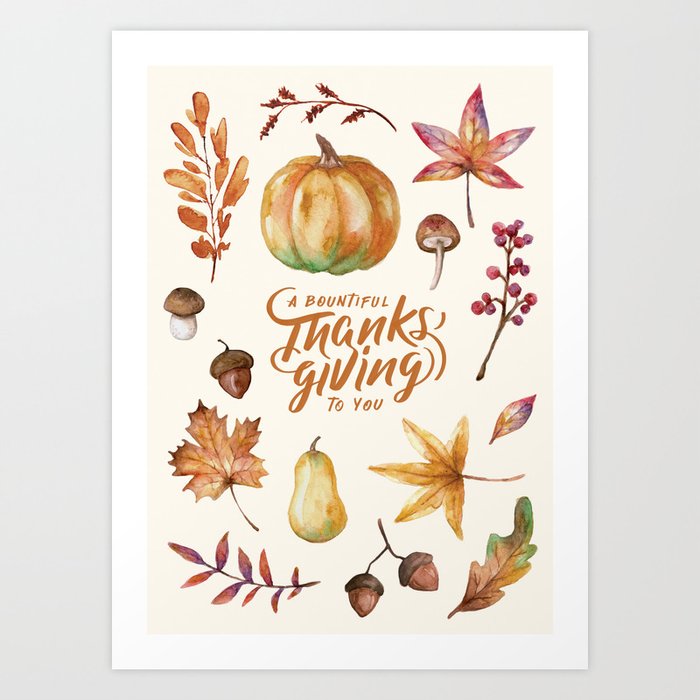 A Bountiful Thanksgiving Art Print